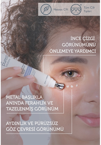 The Purest Solutions Göz Çevresi Bakım Seti, Göz Altı Bakımı için Kafein, Microneedle ve Retinol İçeren, 3’lü Set