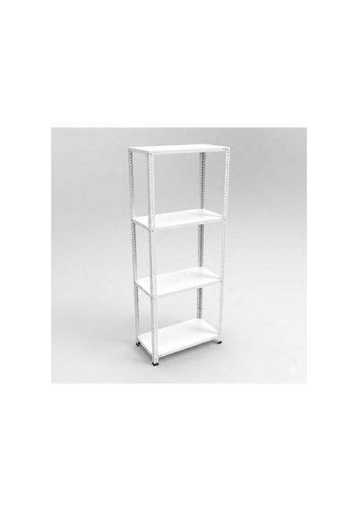 31x93x150 Cm 4 Katlı Modüler Çelik Raf Sistemi Elektrostatik Fırın Boyalı Çok Amaçlı Depolama Ve Ayakkabılık Rafı Beyaz