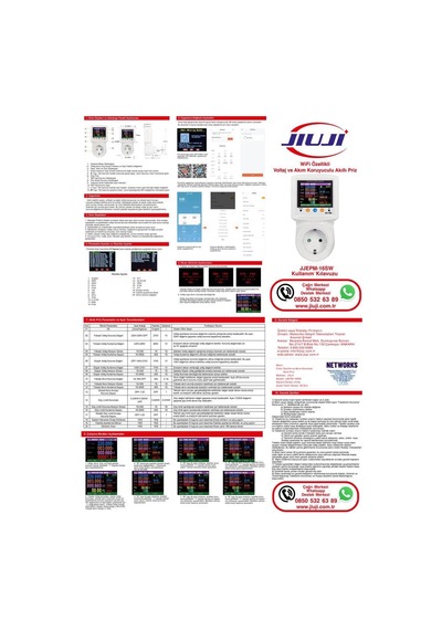 Jıujı Akım Ve Voltaj Korumalı 16a Wifi Akıllı Priz