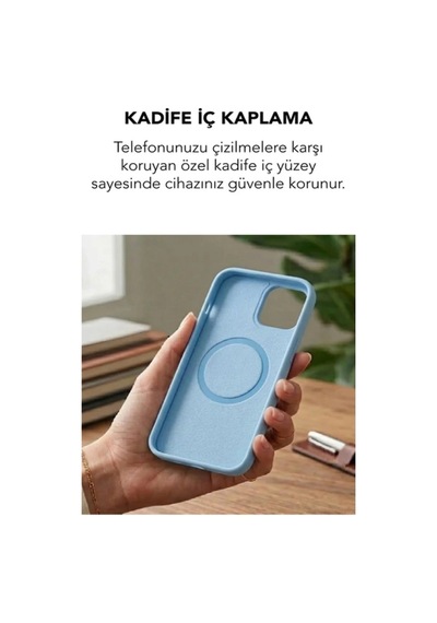 Apple İphone 13 Uyumlu Magsafe Lansman Silikon Kılıf Turkuaz