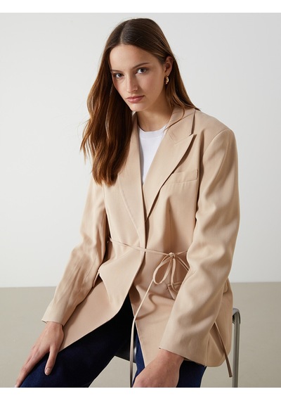 Lcw Modest Bej Kadın Blazer Ceket