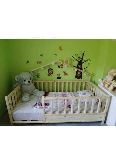 Babykinder Baby Kinder Back Roofed Montessori Doğal Bebek Ve Çocuk Karyolası