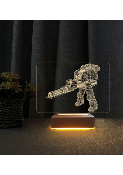3d Robot Tasarımlı 3d Led Masa Lambası Doğum Günü Hediyesi Lamba