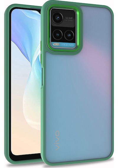 Zore Vivo Y32 Kılıf Msra Flora Kapak - Yeşil Yeşil