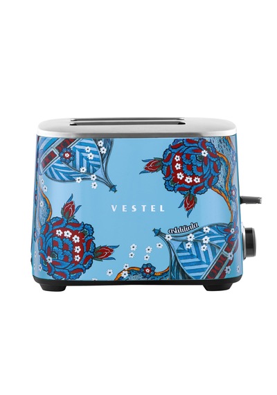 Vestel X Aslı Filinta Retro Düş Mavisi Çini Ekmek Kızartma Makine