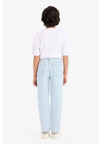 Defacto Erkek Çocuk Straight Fit Düz Paça Jean Pantolon F8501a826smnm63 Mavi-nm63