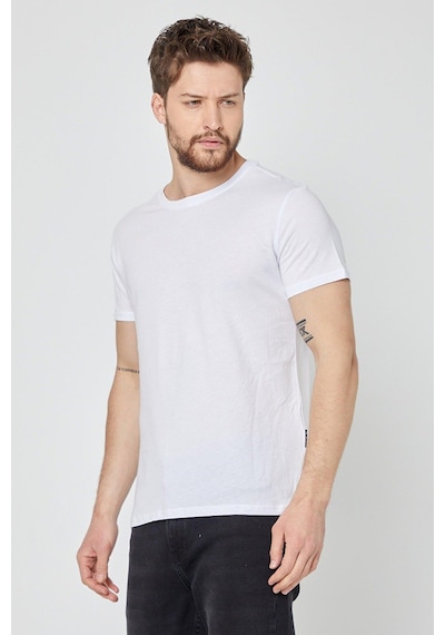 Erkek Çok Renkli %100 Pamuk T- Shirt Regular Fit Rahat Kesim Bisiklet Yaka 5'li Basic Tişört Paketi Lacivert