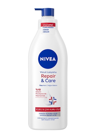 Nıvea Repair & Care Kuru Ciltler Yoğun Nemlendirici Vücut Bakım Kremi 400 Ml