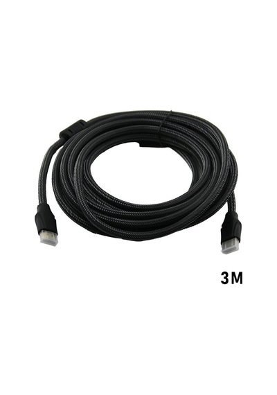 Rose Rc-112-3 Kablo V1.4 3mt Hdmı Örgülü İpli Computer Cable