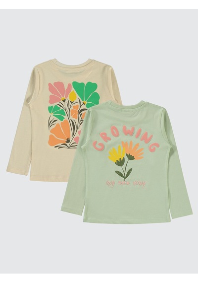 Civil Girls Kız Çocuk 2'li Sweatshirt 5-13 Yaş Yeşil