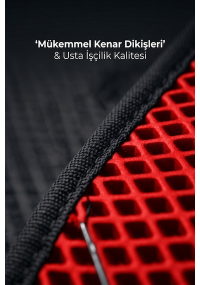 Otocraft Renault Trafic 2008-2014 Uyumlu Kırmızı 3d Havuzlu Eva Ön Kabin Paspası Tek Parça Araca Özel