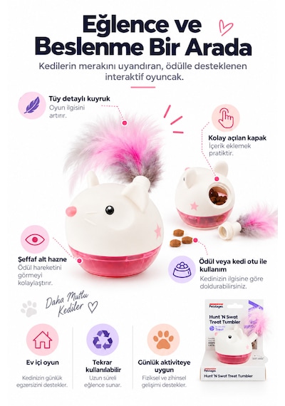 Petstages Hunt N Swat Treat Tumblers Kedi Oyuncağı