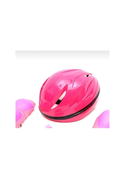 Çocuk Kask Dizlik Dirseklik Eldiven Koruyucu Set 7 Parça, Pembe Çok Renkli