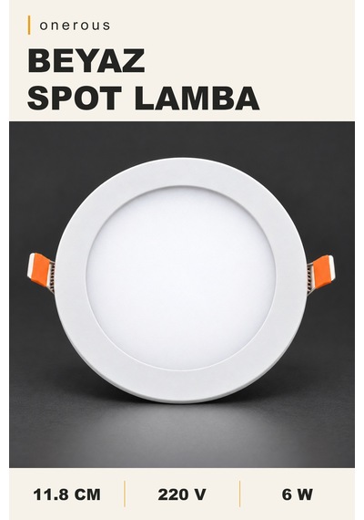 Onerous 6w Beyaz Slim Led Spot