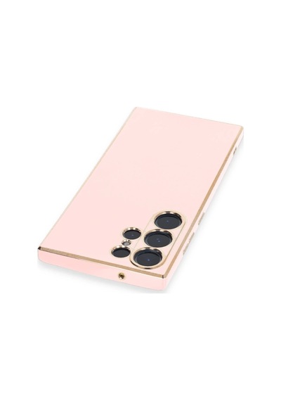 Newface Samsung Galaxy Uyumlu S23 Ultra Kılıf Volet Silikon Semeglbl - 93 - Pembe