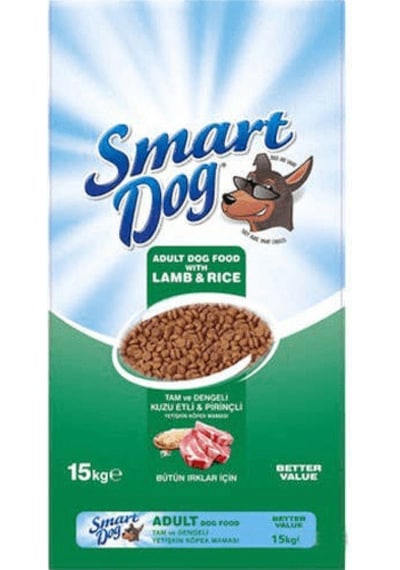 Smart Dog Kuzu Etli Ve Pirinçli Yetişkin Köpek Maması 15 KG