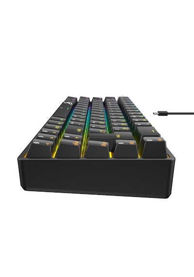 Havit Gamenote Kb860l-tur Rgb Mekanik Gaming Klavye - 69 Tuşlu, Red Switch - Siyah