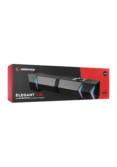 Rampage Elegant X10 2.0 Bluetooth'lu Rms 3w 2 Rgb Işıklı Multimedia Usb 5v 45db Gaming Oyuncu Speaker
