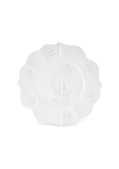 Karaca New Year Yılbaşı Snowy Servis Tabağı 29 Cm Beyaz