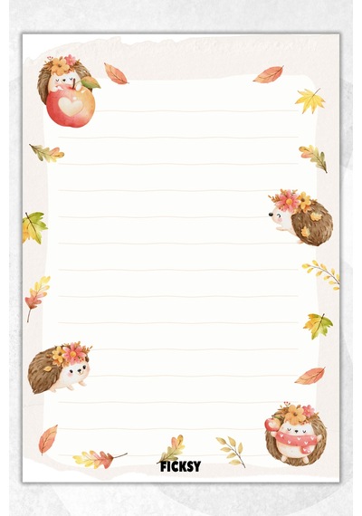 A5 Kirpi Bloknot Çizgisiz Defter - 50 Yaprak - Memopad - Notepad - Not Defteri - Not Kağıdı Bej Bej