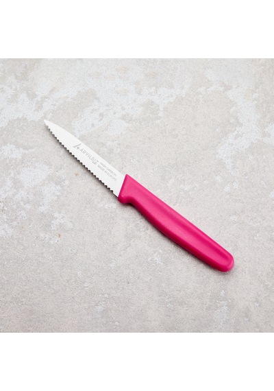 Aryıldız Solo Tırtıklı Sebze Bıçağı Pembe 10 Cm Renkli