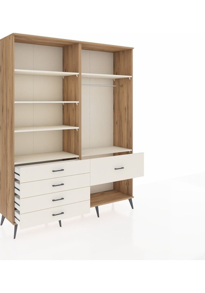 Hyperion Gardrop 6 Raflı 5 Çekmeceli Tek Askılı 176x44x221 Çam-aytaşı Aytaşı Hyperion Gardrop 6 Raflı 5 Çekmeceli Tek Askılı 176x44x221 Çam-aytaşı Aytaşı