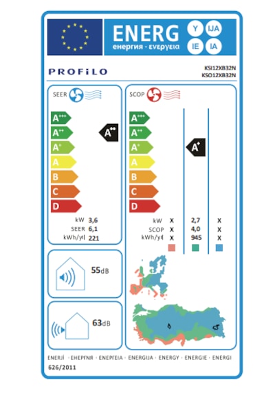 Profilo KSX12XB32N A++ 12000  BTU Inverter Duvar Tipi Klima