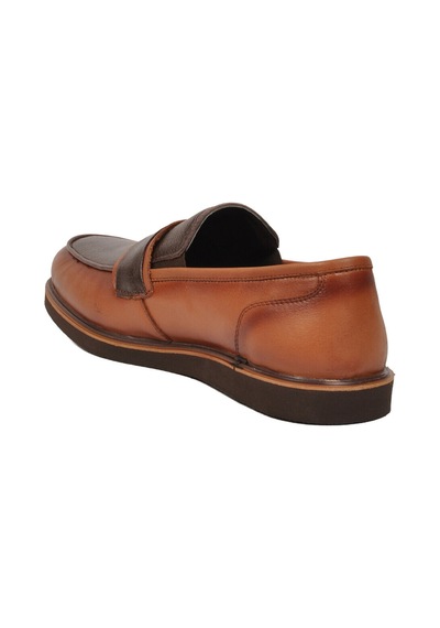 Voyager Erkek Taba Rahat Tabanlı Şık Hakiki Deri Casual Ayakkabı Loafer 5769 M