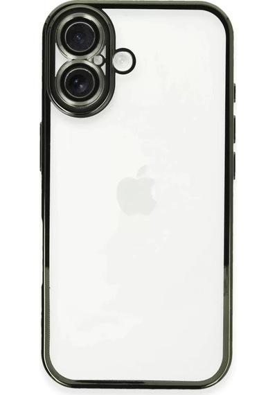 Newface Apple İphone 16 Plus Kılıf Razer Lensli Silikon - Yeşil