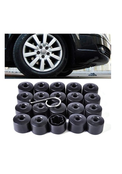 Audi Modellerine Uyumlu Bijon Kapağı 16 Adet Normal 4 Adet Şifreli 17mm Bijon Kapağı