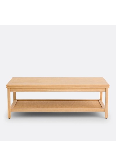 Altea Rattan Detaylı Masif Ahşap Orta Sehpa