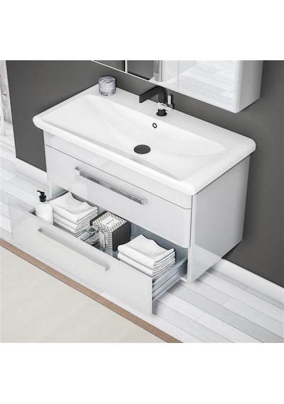 Orka Rose 95 Alt Modül + Lavabo Parlak Kasmır Diğer