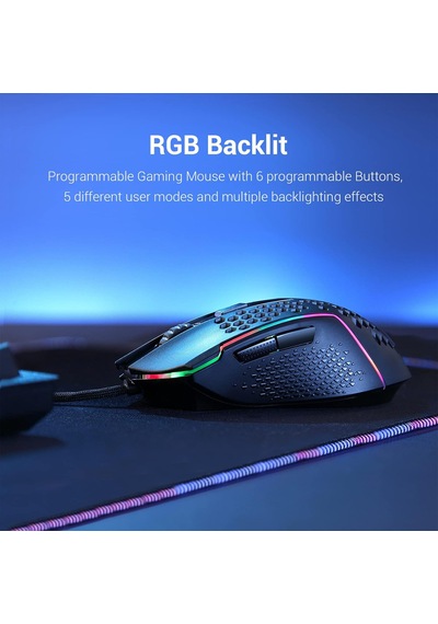 Redragon M987 Hafif 55g Petek Oyun Faresi Rgb Arkadan Aydınlatmal