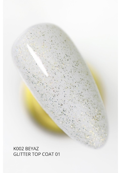 Momo Professional Protez Tırnak Kalıcı Oje Glitter Top Coat 01 Altın Sim 9 Ml