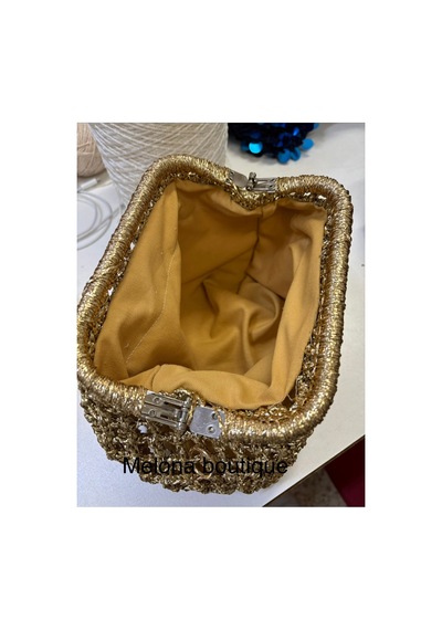 Melonndesign Melona Boutique Gold File Çanta, Astarlı, Askılı Altın