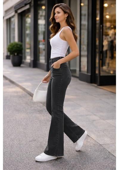 Cedy Denim Cedy Denım Yüksek Kalite Kadın 5 Cep Düşük Bel İspanyol Paça Skinnyfit Esnek Jean Pantolon C619 Antrasit Cedy Denim Cedy Denım Yüksek Kalite Kadın 5 Cep Düşük Bel İspanyol Paça Skinnyfit Esnek Jean Pantolon C619 Antrasit