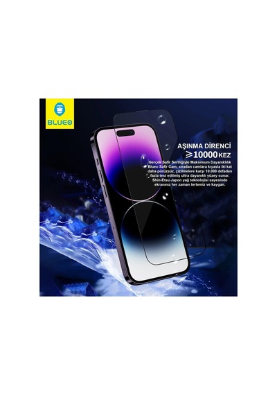Delux Serisi Telefon Örtü Mobil Koruma Sapphire Privacy İphone 17 / 17 Pro Uyumlu Aparatlı
