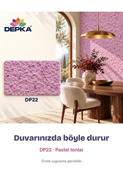 Depka Pamuk Sıva Dp22 2 Kg 7-8 M² İpek Sıva Alternatifi Isı Ve Ses Yalıtımlı Dekoratif Sıva