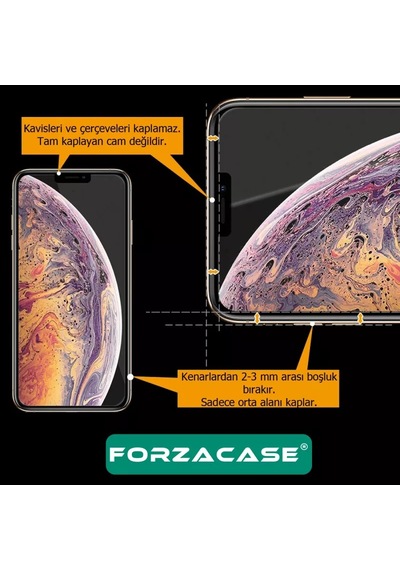 Forzacase İphone 18 Pro Max İle Uyumlu Temperli Kırılmaz Cam Ekran Koruyucu - Fc002
