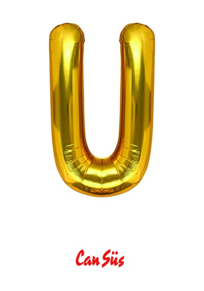 Harf Folyo Balon Gold 100cm 40 Inç U