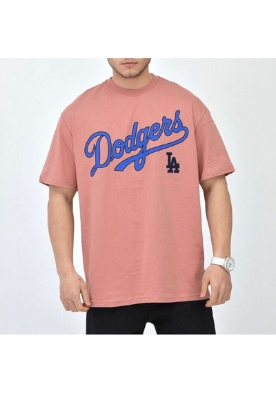 Flood Of Style Erkek Pudra Dodgers Baskılı Oversize Bisiklet Yaka Tshirt Pembe Flood Of Style Erkek Pudra Dodgers Baskılı Oversize Bisiklet Yaka Tshirt Pembe