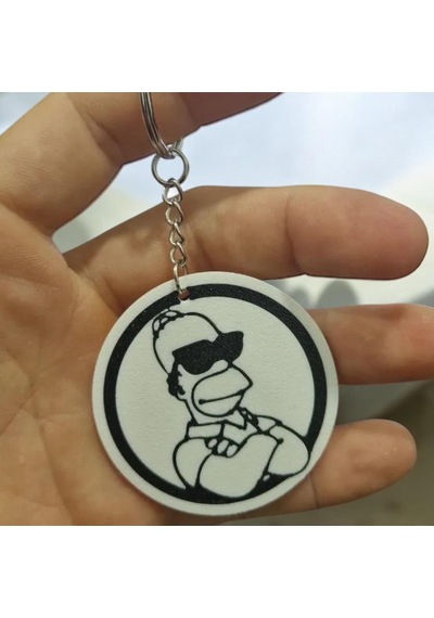 Homer Sevimli Figür Karakter Anahtarlık Çok Renkli