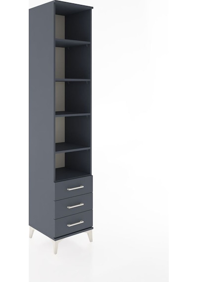 Hyperion Dolap 5 Raflı 3 Çekmeceli 44x44x221 Antrasit-antrasit Antrasit