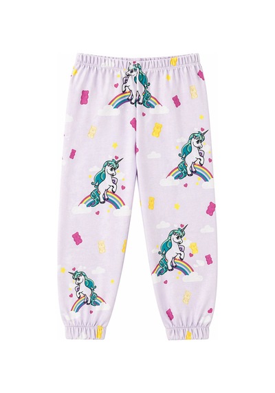 Harıbo Haribo Lisanslı Unicorn Desenli Kısa Kollu Pijama Takımı Lila