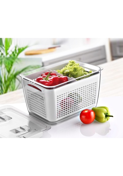 3' Lü 2.50lt-5 Lt - 9 Lt Organizer Sebze Meyve Buzdolabı İçi Düzenleyici Beyaz Ma210-b 1 Adet