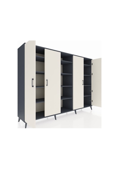 Hyperion Dolap 12 Raflı 4 Kapaklı 220x44x163 Antrasit-aytaşı/antr Antrasit-aytaşı/antrasit Hyperion Dolap 12 Raflı 4 Kapaklı 220x44x163 Antrasit-aytaşı/antr Antrasit-aytaşı/antrasit