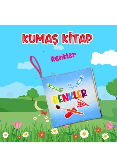 Tox Renkler Kumaş Sessiz Kitap T383 Bez Kitap Eğitici Oyuncak