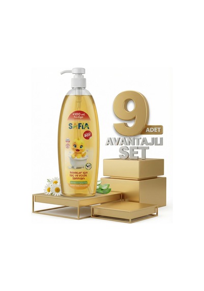 Safia Bebek İçin Saç Ve Vücut Şampuanı 9x750 Ml