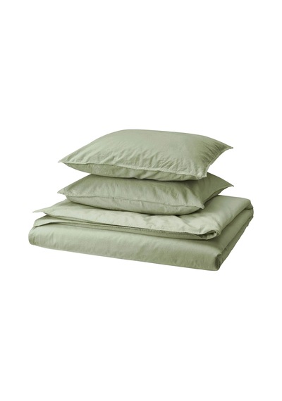 Ikea Angslılja Çift Kişilik Nevresim Takımı 220 X 240 Cm Koyu Yeşil