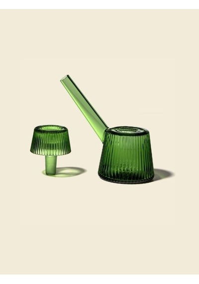 Nwtn Home Deco Bubbler Emerald Yeşil El Yapımı Borosilikat Cam Su Piposu